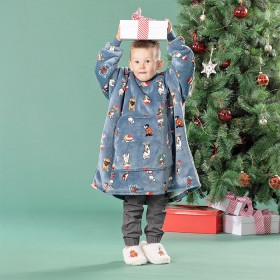 Kids-Christmas-Hoodie-Dogs on sale