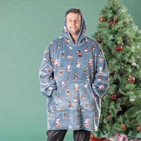 Adults-Christmas-Hoodie-Dogs on sale