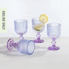 Design+Republique+Ribbed+Wine+Glasses+Set+Of+4