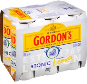 Gordon%26rsquo%3Bs+Gin+%26amp%3B+Tonic+Slimline+7%25+6+x+250ml+Cans