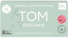 TOM+Organic+16+Regular+Organic+Cotton+Tampons