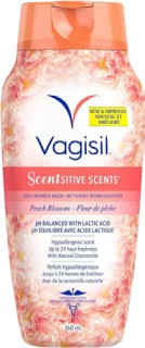 Vagisil+Intimate+Wash+Scentsitve+Scents+Peach+Blossom+240mL