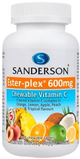 Sanderson+Ester-plex+Vitamin+C+600mg+5+Fruit+Flavours+Chewable+220+Tablets