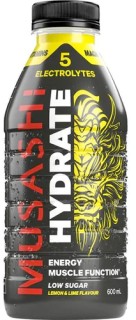 Musashi-Hydrate-Lemon-Lime-600ml on sale