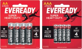 Eveready-AAAAA-Battery-Super-Heavy-Duty-4-Pack on sale