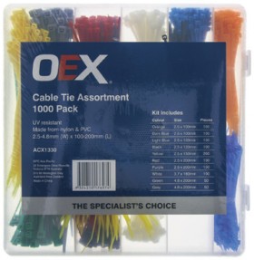 OEX+Cable+Tie+Assortment+1000+Pack