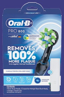 Oral-B+Pro+800+Cross+Action+%2B+Travel+Case+Midnight+Black