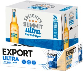 Speight%26rsquo%3Bs+Summit+Ultra+Low+Carb+24+x+330ml+Bottles+or+Export+Ultra+Low+Carb+24+x+330ml+Cans