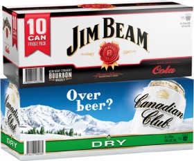 Jim+Beam+%26amp%3B+Cola+4.8%25+or+Canadian+Club+%26amp%3B+Dry+4.8%25+10+x+330ml+Cans