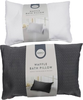 Waffle-Bath-Pillow-Grey-or-White-6cm on sale