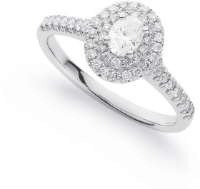 9ct-White-Gold-Oval-Double-Halo-Diamond-Ring on sale