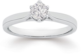 18ct-White-Gold-Diamond-Solitaire-Ring on sale