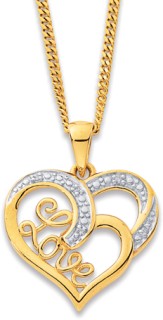 9ct%2C+Diamond+Love+in+Open+Heart+Pendant