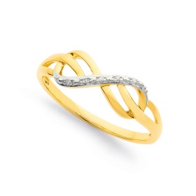 9ct-Diamond-Infinity-Ring on sale