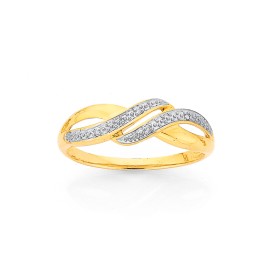 9ct-Diamond-Double-Swirl-Love-Dress-Ring on sale