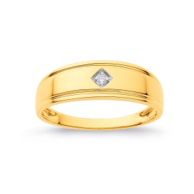 9ct%2C+Diamond+in+Triangle+Inset+Ring