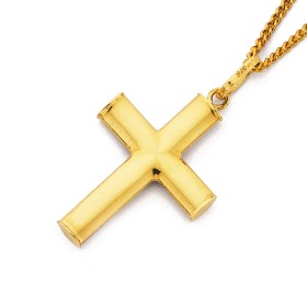 9ct+21mm+Plain+Cross+Pendant