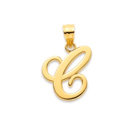 9ct+Script+Initial+%26%23039%3BC%26%23039%3B+Pendant