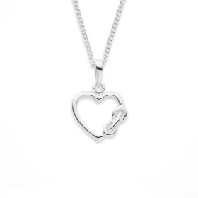 Sterling+Silver+Infinity+Heart+Pendant