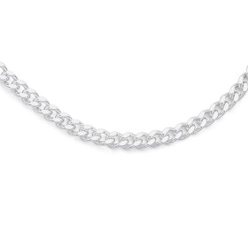 Sterling+Silver+55cm+Diamond-Cut+Curb+Chain