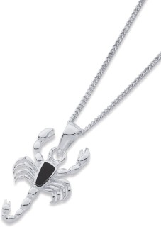 Sterling+Silver+Onyx+Scorpion+Pendant