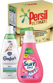 Persil+1kg+or+Surf+1L+or+Surf+18s+or+Comfort+900ml