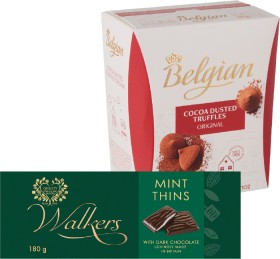 Belgian+Chocolate+Truffles+200g+or+Walkers+Chocolate+Thins+180g