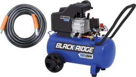 Blackridge+2.5HP+Hi+Flow+Air+Compressor+%26amp%3B+20m+Air+Hose+Combo