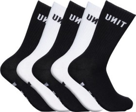 Unit+Hi+Lux+Socks+5pk+Black%2FWhite+11-14+or+4-11