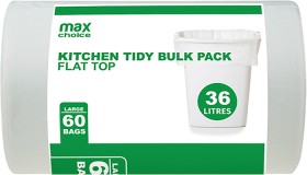 Max+Choice+Kitchen+Tidy+Bag+Flat+Top+60+Pack