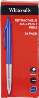 Whitcoulls-Blue-Ballpoint-Pens-Box-of-10 on sale