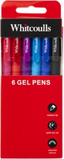 Whitcoulls-Bright-Gel-Pens-Pack-of-6 on sale