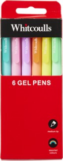 Whitcoulls+Pastel+Gel+Pens+-+Pack+of+6