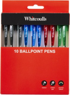 Whitcoulls+Comfort+Grip+Ballpoint+Pens+-+Pack+of+10