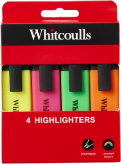 Whitcoulls+Highlighters+-+Pack+of+4