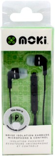 Moki+Noise+Isolating+Earbuds+with+Microphone+-+Black