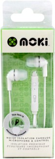 Moki+Noise+Isolating+Earbuds+with+Microphone+-+White