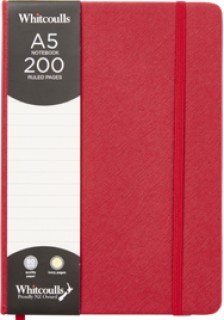 Whitcoulls+A5+Red+Casebound+Notebook