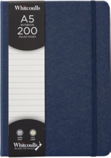 Whitcoulls+A5+Navy+Casebound+Notebook