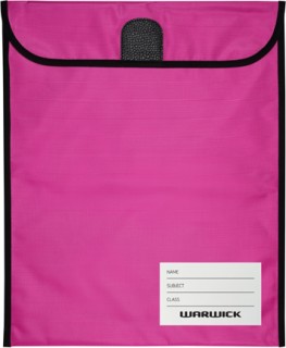 Warwick+Large+Pink+Velcro+Homework+Bag