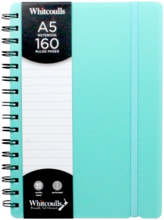 Whitcoulls-Wirebound-A5-Mint-Notebook on sale