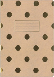 Whitcoulls-A5-Kraft-Gold-Spots-Softcover-Notebook on sale