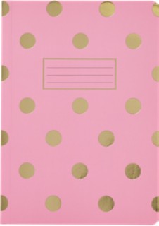 Whitcoulls-A5-Rose-Gold-Spots-Softcover-Notebook on sale