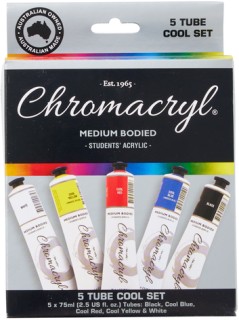 Chromacryl+Paint+Tubes+75ml+5+Pack