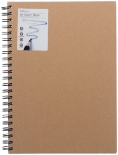 WHSmith-A4-Wiro-Kraft-HB-Sketchbook on sale