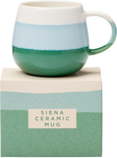 Noted+Siena+Ceramic+Mug+400ml+Striped+Glaze+Green