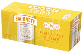 Smirnoff+Soda+Vodka+Range+5%25+10+x+330ml+Cans