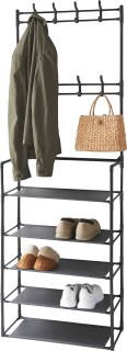 Home+Essentials+Garment+Rack+with+Shelves