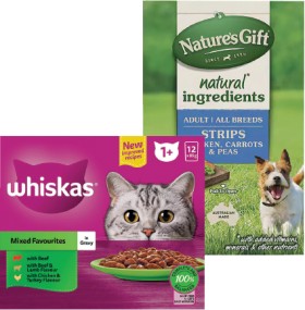 Whiskas+Wet+Cat+Food+12+Pack+or+Nature%26rsquo%3Bs+Gift+Wet+Dog+Food+6+Pack