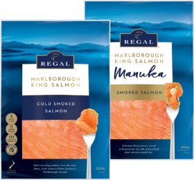 Regal+Smoked+Salmon+Cold+Smoked+Manuka+Slices%2C+Regal+Smoked+Salmon+NZ+King+Sliced+2+x+100g+Pack